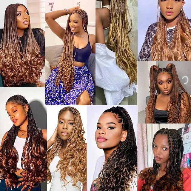 8" 12in 150g French Curly Synthetic Hair Extensions for Braiding - Image 4