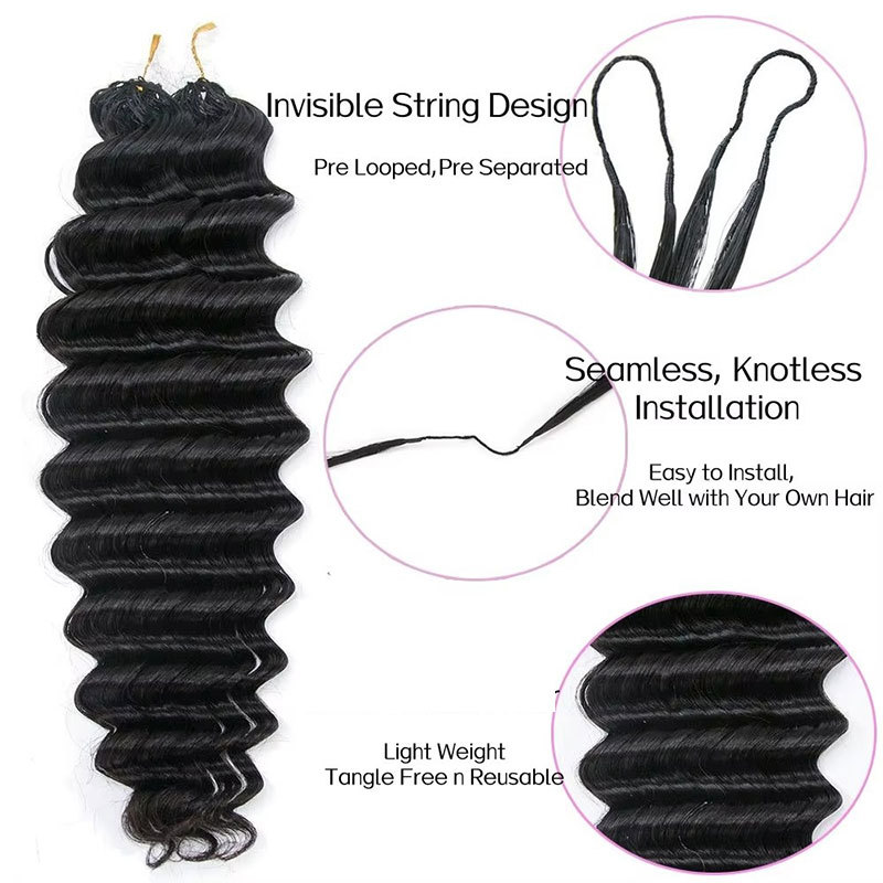 New Seamless Feather Crochet Hair Extensions – Realistic Feather Crochet Braiding Extensions - Image 2