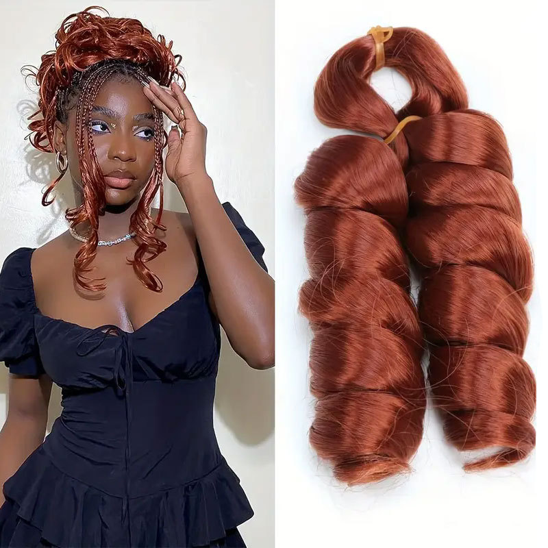 Fashion Hair African French Screw Roll Chemical Fiber Crochet Hair Extension Wig Loose Cury Crochet