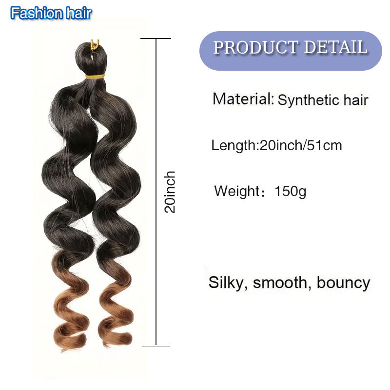 Fashion Hair African French Screw Roll Chemical Fiber Crochet Hair Extension Wig Loose Cury Crochet - Image 4