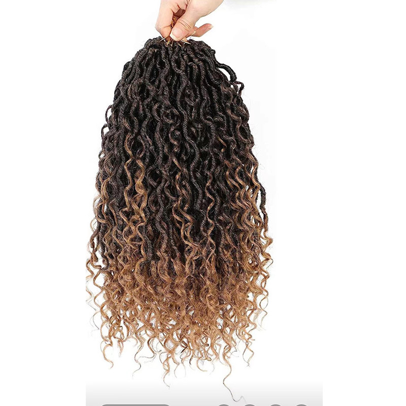 Earthworm curved wig chemical fiber Crochet Butterfly curved wig Butterfly Locs Crochet Hair - Image 2