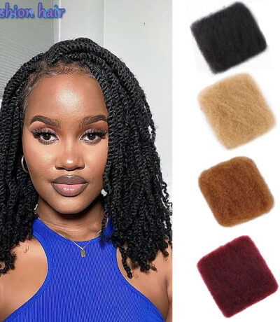 Fashion Human Hair Dreadlocks Puffy Silk Hair Bag Afro Kinkys Bulk Human Hair