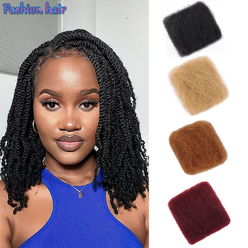 Fashion Human Hair Dreadlocks Puffy Silk Hair Bag Afro Kinkys Bulk Human Hair